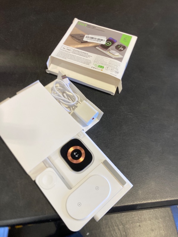 Photo 1 of 3 in 1 Foldable Charging Station for Apple Products,Wireless Charger for iPhone 17 16 15 14 13 12 Pro Max,Travel Dock Adapter&Light for iWatch Series 11 10 9 Ultra 3/2 SE 3/2,for AirPods 4 3 2 Pro 3/2