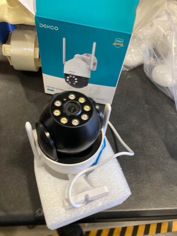 Photo 1 of DEKCO 2K WiFi Surveillance Security Camera Outdoor/Home/Dome, Pan-Tilt 360° View, 3MP, Motion Detection and Siren, 2-Way Audio,Full Color Night Vision, Waterproof