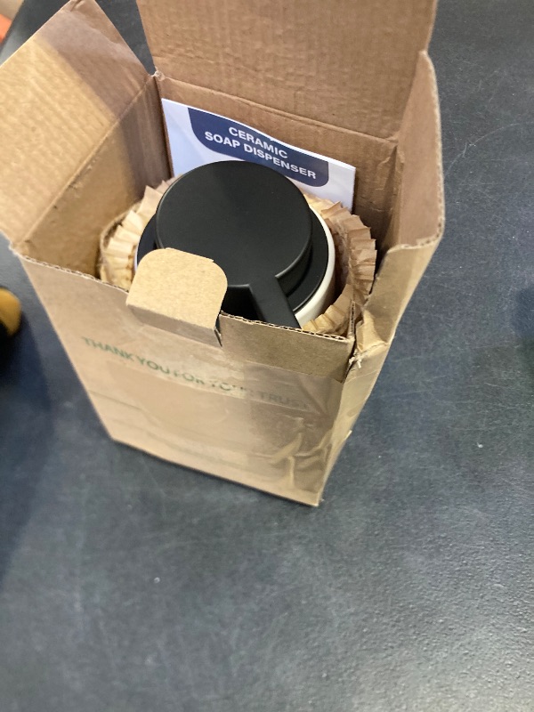 Photo 1 of Bosilunlife Foam Soap Dispenser - 12Oz Matte White Ceramic Foaming Hand Soap Dispenser for Bathroom Refillable Liquid Kitchen Dish Hand Wash Dispenser Modern