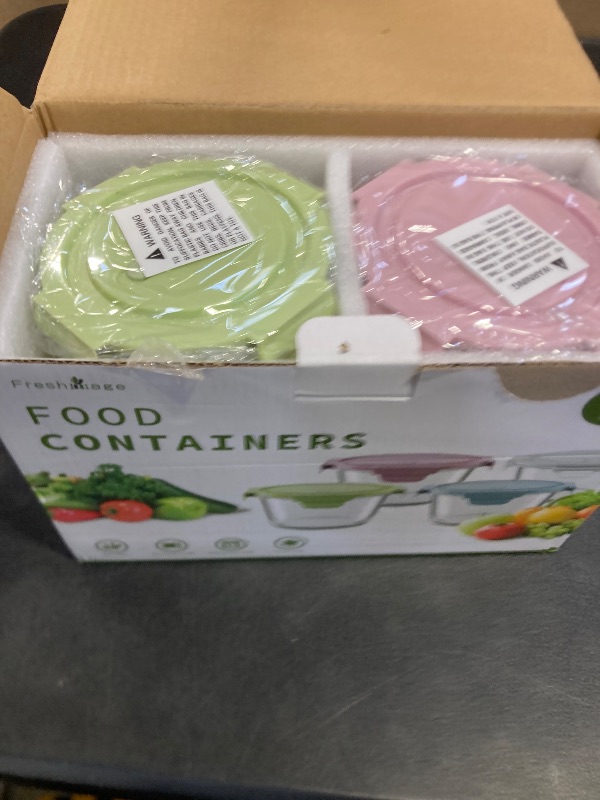 Photo 1 of 16oz Glass Meal Prep Containers, Airtight 2 Cup Glass Storage Containers with Lids, Heat-Resistant BPA-Free Borosilicate Glass Soup Container for Leftover, Microwave, Dishwasher&Freezer Safe (4 Packs)