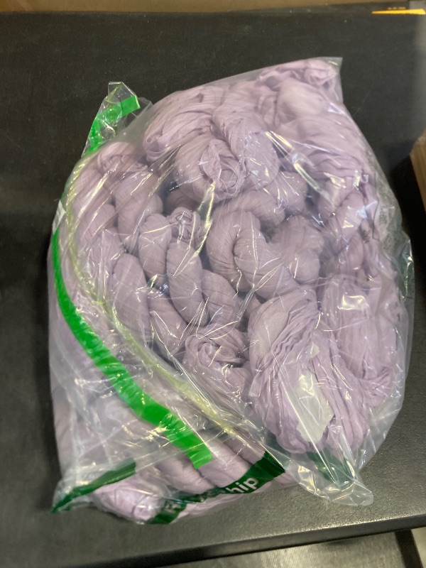 Photo 1 of 16 Pack Cheesecloth Table Runner, 35x120 Inch Boho Gauze Table Runners, Cheese Cloth Long Table Runner Elegant Table Runners for Party Wedding Bridal Shower Table Decor (Lavender)