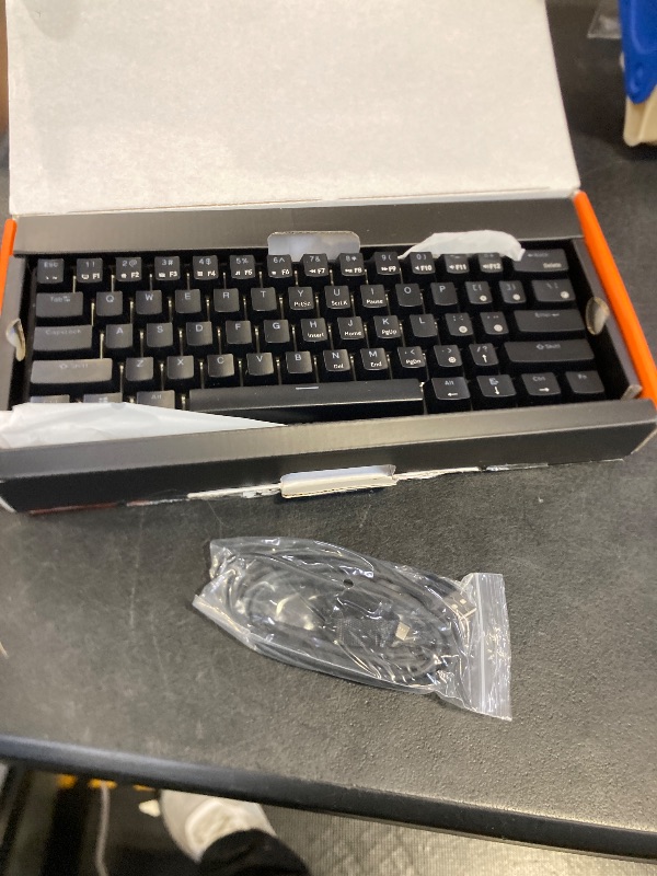 Photo 1 of RK ROYAL KLUDGE RK61 Wired 60% Mechanical Gaming Keyboard Programmable QMK/VIA RGB Backlit 61 Keys Ultra-Compact Hot Swappable Red Switch Black