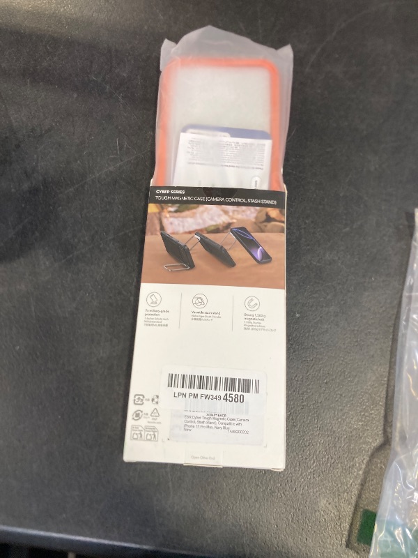 Photo 1 of ESR for iPhone 17 Pro Max Case with Stash Stand, 7X Military-Grade Drop Protection with Camera Control, Shock-Absorbing Phone Rugged Cover, Compatible with MagSafe Accessories, Cyber Series, Blue