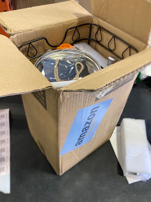 Photo 1 of 2 Gallon Glass Beverage Dispenser with Stand and Lid, 18/8 Stainless Steel Spigot - Glass Drink Dispensers for Parties - Mason Jar Drink Dispensers with Lids