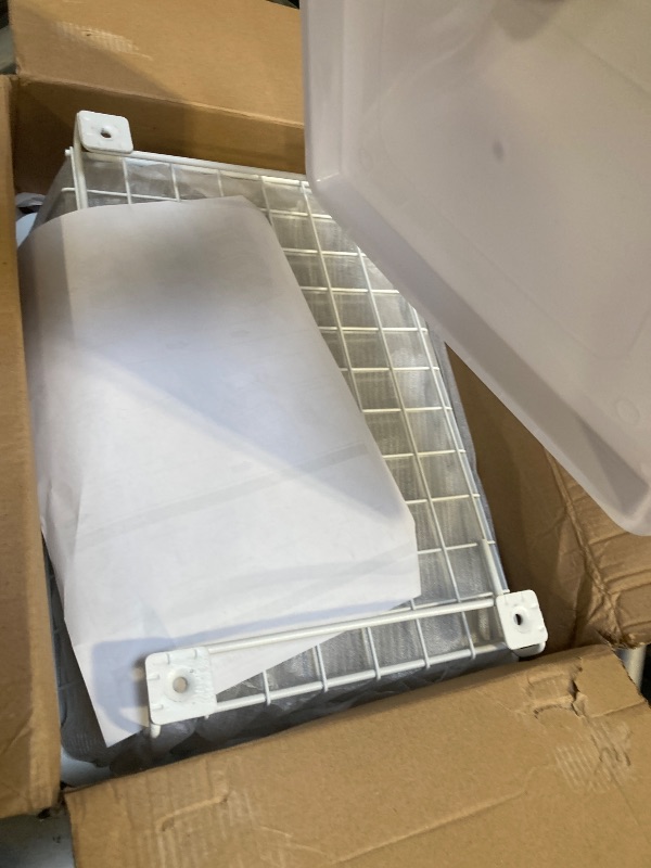 Photo 1 of 3-Tier Rolling Pantry Cart with Wheels, Stackable Wire Storage Floor Organizer for Kitchen Pantry Snack Shelves, Fruit Basket Stand, Vegetable Storage Rack for Food Snacks Onion Potato, White