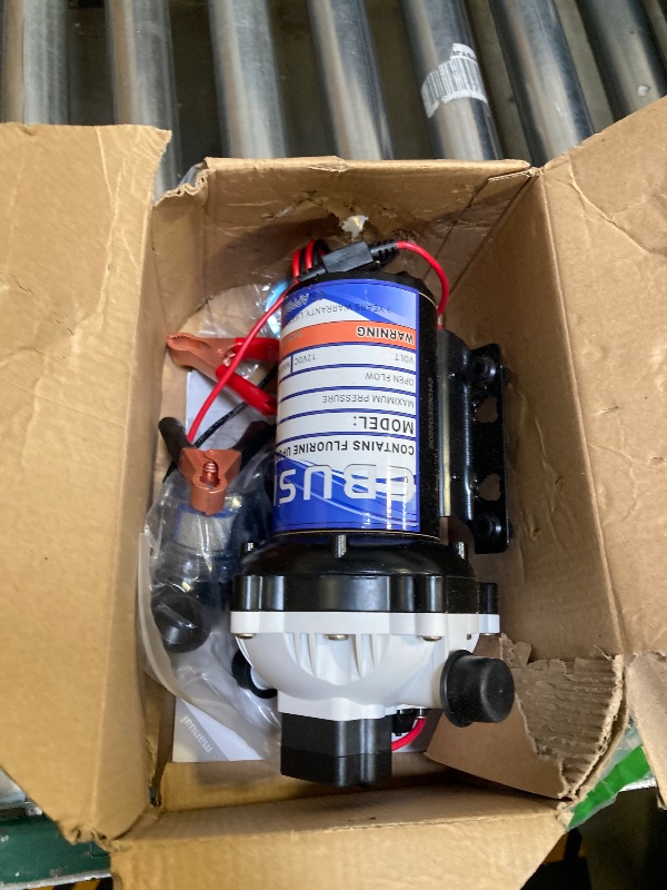Photo 1 of 12V Pump, 5.5GPM Diaphragm Water Pump, 60Psi 1/2MNPT Connection,Self Priming Up to 10 Feet .Ideal for Sprayer and Pressure Washing (White)