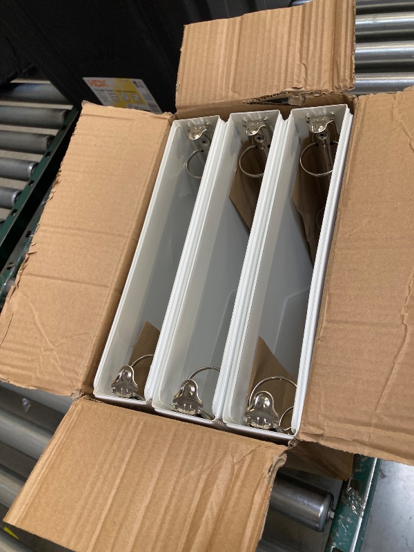 Photo 1 of 1.5-Inch 3-Ring Binder with Pockets, 1-1/2’’ Premium View Binders with Three Ring Binders Holds up to 325 Sheets US Letter Size, Bulk Pack of 6, Perfect for Home, Office, and School (1.5-inch) White