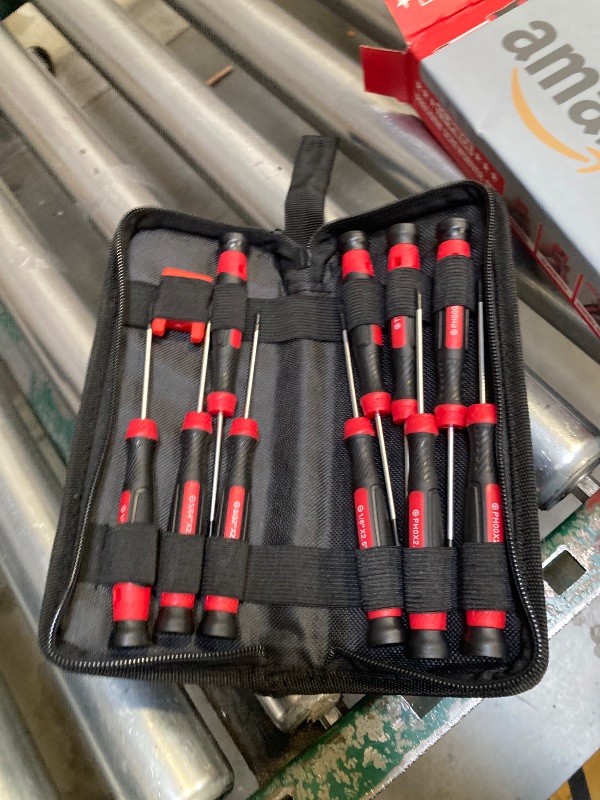 Photo 1 of 11-Piece Precision Screwdriver Set - Magnetic Mini Screwdrivers for Eyeglasses, Watches, Computers, Laptops, Phones - Phillips, Slotted, Torx, Non-Slip Handle, Portable Storage Bag Included