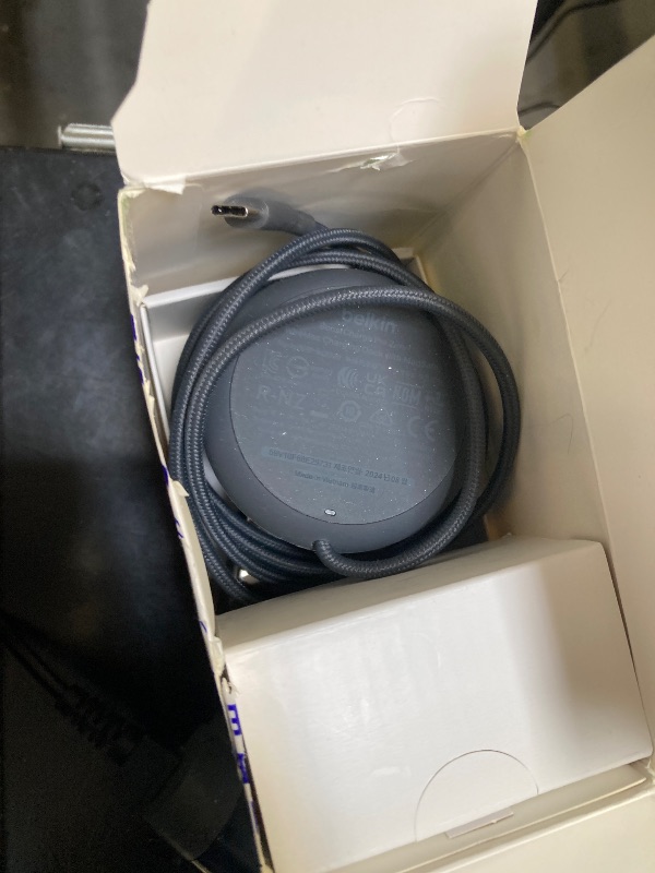 Photo 1 of Belkin 2-in-1 MagSafe Wireless Charging Dock 15W Fast Charge iPhone Charger Compatible with iPhone 17, 16, 15, and 14 Series, AirPods, Pixel 10, and Other MagSafe Enabled Devices, PSU Included - Black