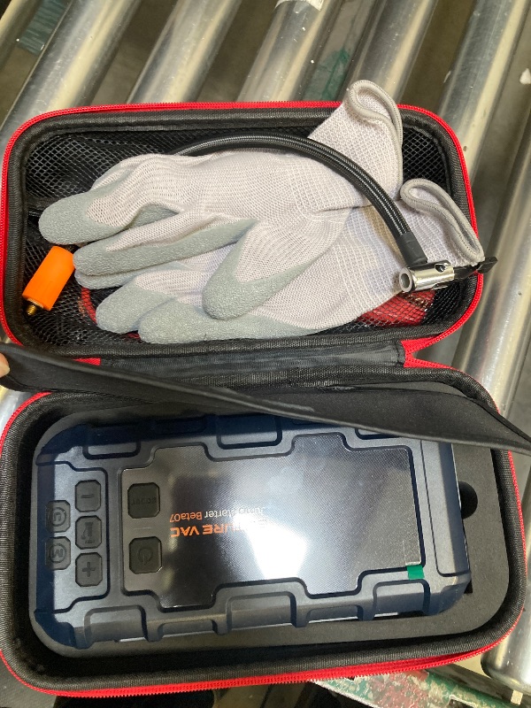 Photo 1 of *** FOR PARTS ONLY *** Portable 10-in-1 Car Battery Jump Starter with Air Compressor 8000A 160PSI 45W Charger, Jump Starter Jump Box (All Gas 14L Diesel), Car Battery Jumper Starter Portable Jumper Cables, Gloves, Lights