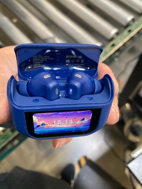 Photo 1 of Wireless Earbuds, Bluetooth 5.4 Headphones with Multifunctional Touch Screen, 48H Bass Stereo Ear buds with ANC/ENC Noise Cancelling/Transparency mode, IPX7 Earphones with 5 EQ Modes, Sapphire Blue