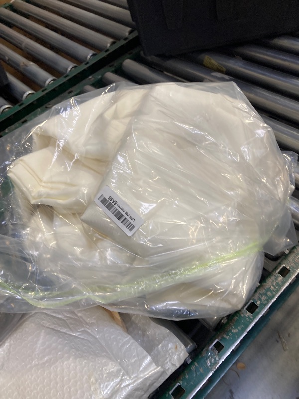 Photo 1 of BRILLMAX 8 Pack Ivory Tablecloths 60 x 102 Inch for 6ft Rectangle Tables - 150 GSM Polyester Fabric, 15" Standard Drop, Water, Stain & Wrinkle Resistant Cloth Cover for Wedding Banquet Dining Buffet