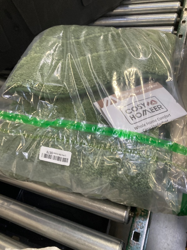 Photo 1 of COSY HOMEER Bathroom Rugs Mat 24”x70” Absorbent Non-Slip Bath Mat, Plush Shaggy Bathroom Runner, Machine Washable Large Soft Bath Mats for Bath Floor,Tub and Shower,Green