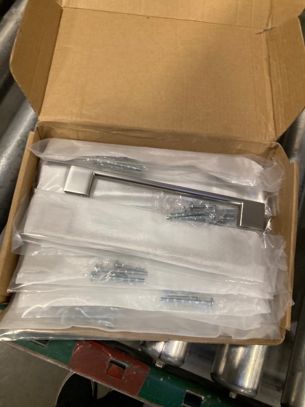 Photo 1 of 10 Pack 5 Inch(128mm) Kitchen Cabinet Handles Brushed Satin Nickel Cabinet Pulls Kitchen Cabinet Hardware Drawer Pulls for Cupboard Wardrobe
