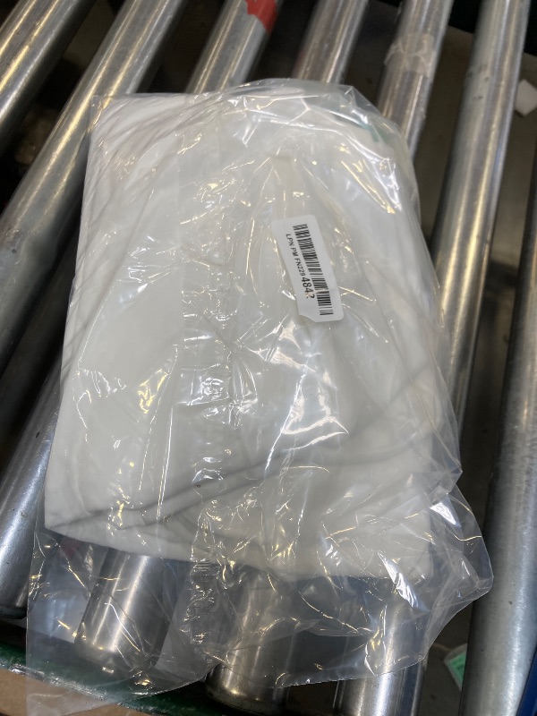 Photo 1 of DUJUIKE Headboard Covers, Stretch Bed Head Board Slipcover, Dustproof Protector Cover for Linen Fabric Tufted Upholstered Headboard (White, Full Headboard Length (47"-55"))