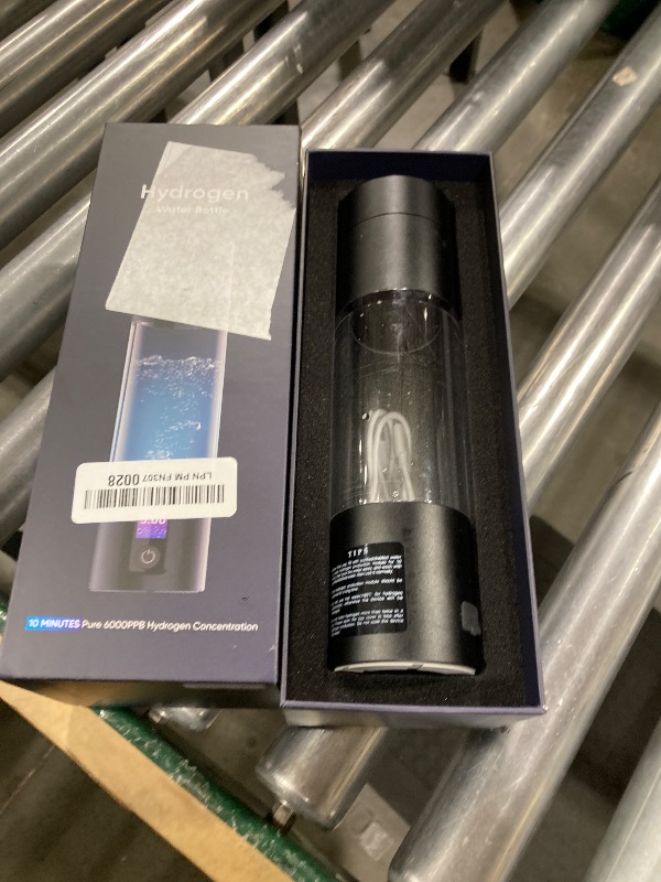 Photo 1 of TzzToiT Hydrogen Water Bottle Generator - 6000PPB High Concentration, SPE PEM Tech, Portable 9Oz Hydrogen Water Ionizer, Rechargeable Rapid Hydrogen Boost, Travel Friendly with Bottle Adapter, Black