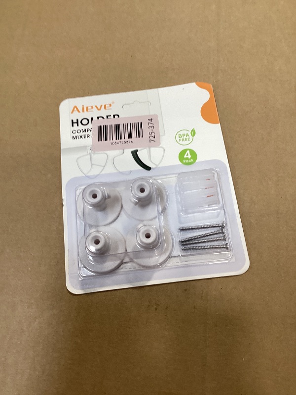 Photo 1 of AIEVE 4 Pack Stand Mixer Attachment Holders Compatible with Kitchenaid Mixer Accessories,Flex Edge Beater, Flat Beater, Dough Hooks and Wire Whip Organizer