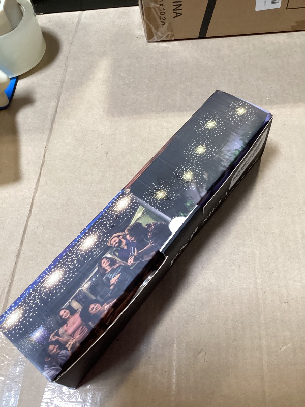 Photo 1 of 3 Pack 600 LED Plug-in Starburst Lights, Firework Light 8 Modes Dimmable Remote Control Waterproof Hanging Fairy Lights, Copper Wire Light for Patio Party Tent Halloween Christmas Decor (Warm White)