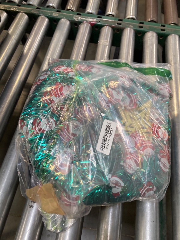 Photo 1 of 5 FT Pop Up Christmas Tree with 16.5 FT String Lights - Collapsible Artificial Pencil Christmas Tree with Topper for Indoor Outdoor, Home Apartment Porch Holiday Party Decorations