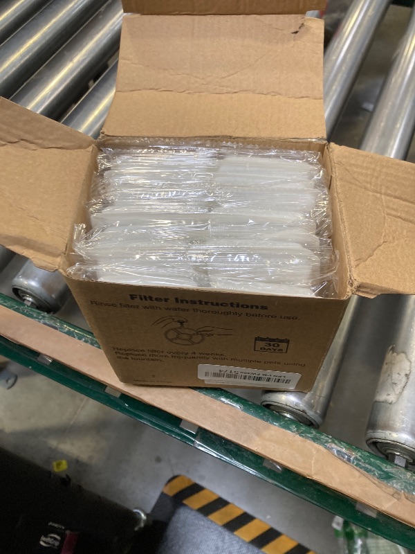 Photo 1 of Cat Water Fountain Filter Replacement, 10 Pack Cat Fountain Filters Compatible with Square 84oz/2.5L Automatic Pet Fountain Dog Water Dispenser, 3 Filtration System Replacement Pet Filters