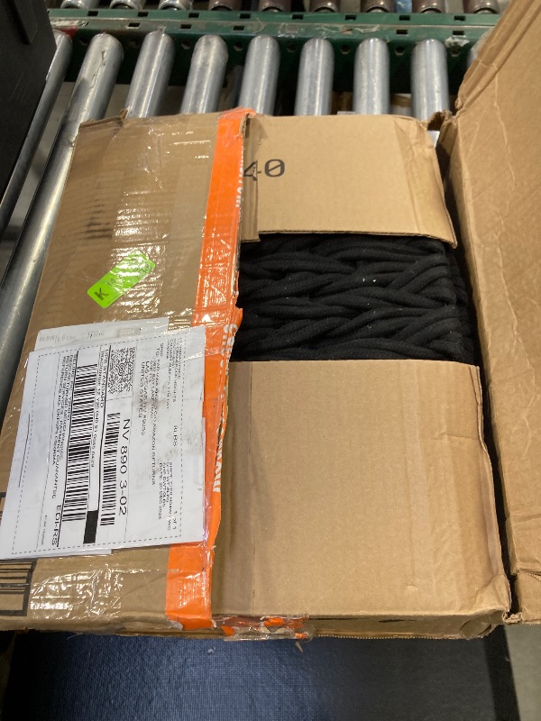 Photo 1 of 28in Woven Christmas Tree Collar, Chunky Cotton Rope Weave Skirt Basket - Elegant Beige Tree Base Cover for 6ft 7.5ft 9ft Artificial Trees - Holiday Decoration, Natural & Stable(Black)