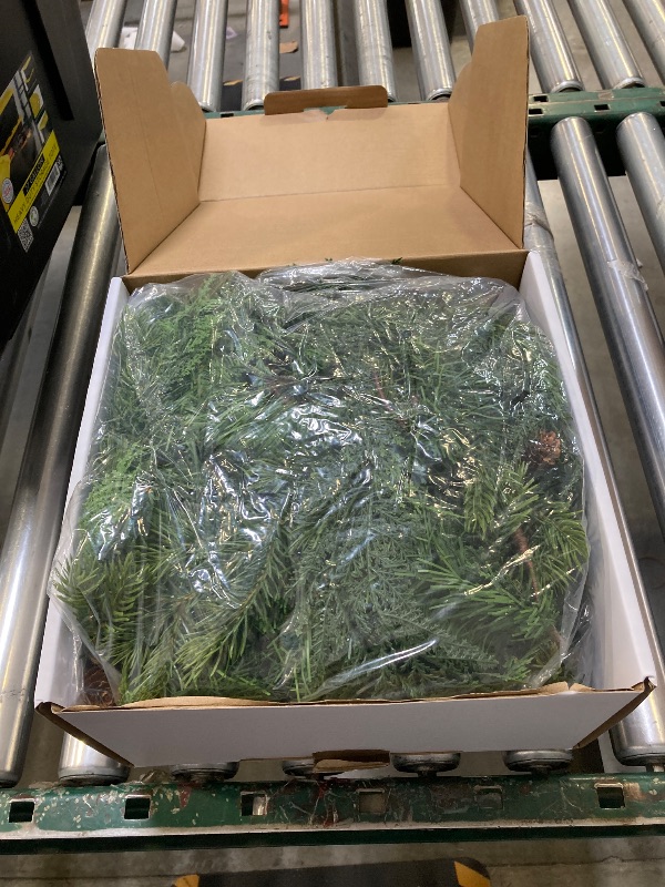 View 2 of 10FT Artificial Cedar Garland,Christmas Garland,Christmas Decorations,High-Density Cedar Garland Composed of 300 Units of Leaves