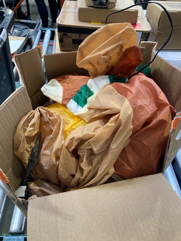 Photo 1 of 8 FT Christmas Inflatables Santa Claus in Sleigh with Two Reindeer Outdoor Decorations Blow Up Yard Santa Claus with Built-in LEDs (Two Reindeer)