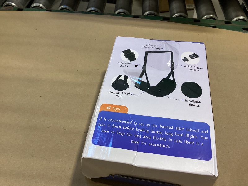 Photo 1 of 2-Pack Airplane Travel Footrest Hammock - Perfect Airplane Foot Hammock to Relax Your Feet - Travel Essentials Comfy Foot Hanger Plane Footrest for Long Trip