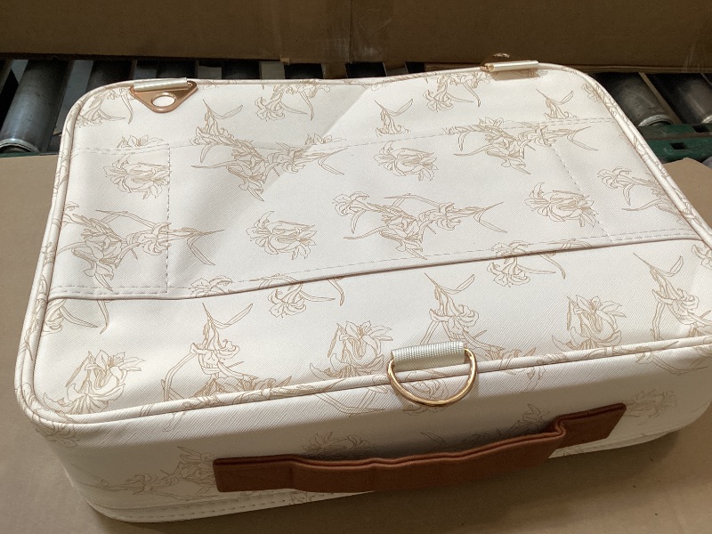 Photo 1 of Relavel Large Makeup Case, Professional Makeup Artists Bag with Adjustable Dividers, Waterproof & Portable Train Case Storage Organizer Box with Shoulder Strap