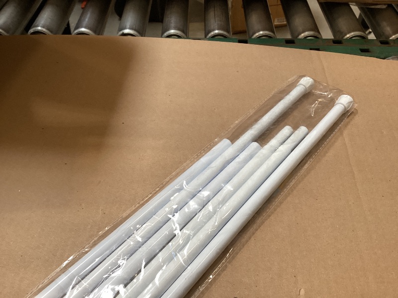 Photo 1 of 2 Pack Spring Tension Rods 28-48 Inches,5/8" Diameter White Spring Loaded Curtain Rods,Adjustable Small Short Tension Curtain Rod for Windows,Kitchen, Doorway,Bathroom,Cupboard Bars