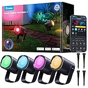 Photo 1 of Govee Outdoor Spot Lights 2, IP67 Waterproof Spotlights, Landscape Lights Work with Matter, Alexa, and Google Assistant, RGBWIC Color Changing Light for Outdoor Decor, Patio Decorations, 4 Pack
