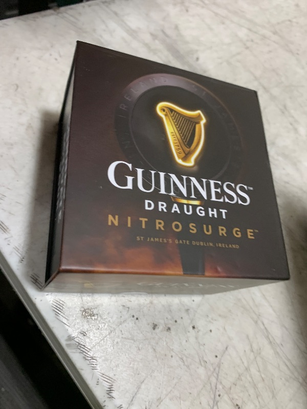 Photo 1 of Guinness Draught Nitrosurge Device, Stout Beer, Perfect Pub Pour at Home, Rich Smooth Head & Sweetness of Malt Balanced with Hops, Cans Sold Separately, Device Only, Black