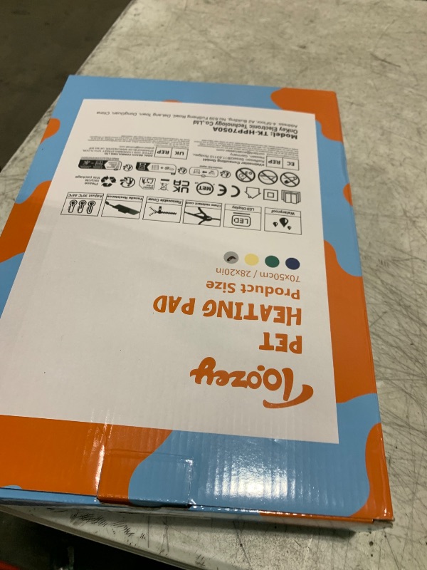 Photo 1 of Toozey Medium Pet Heating Pad, 28x20 in, 6 Temp Settings, Timer, Waterproof, Chew-Resistant Cord, for Dogs and Cats