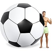 Photo 1 of Lewtemi Big Inflatable Giant Soccer Ball Large Inflatable Beach Sport Ball Pool Party Decoration Toys Oversized Jumbo Beach Toy for Pool Water Sports Games