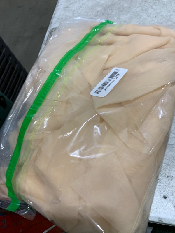 Photo 1 of 10x10ft Champagne Tulle Backdrop Curtain with Lights String for Parites, Sheer Backdrop Curtains for Wedding Baby Shower Birthday Party Photo Shoot Decorations