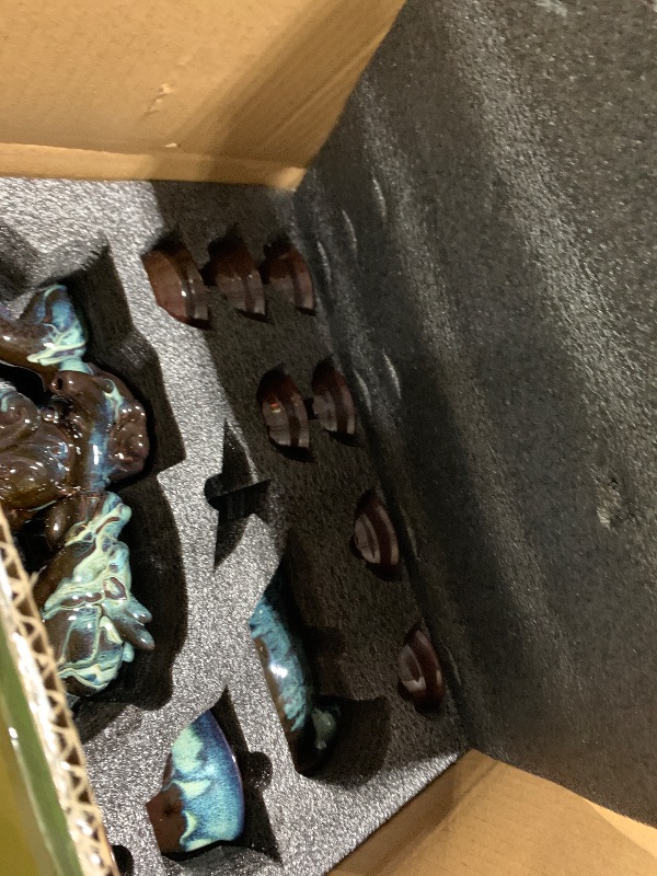 Photo 1 of Zurucily Semi Automatic Tea Set Ceramic Teapot with Infuser Magic Teapot with 8 cups Gradient Color (Gradient Dragon- D)