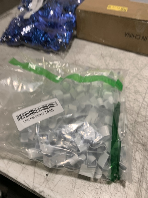 Photo 1 of Gutter Clips for Hanging Outdoor Lights: 100 Pcs Metal White Christmas Light Clips for outside String Lights - Weatherproof Gutter Clips for Xmas Halloween Seasonal Rope Mini Decoration Lights