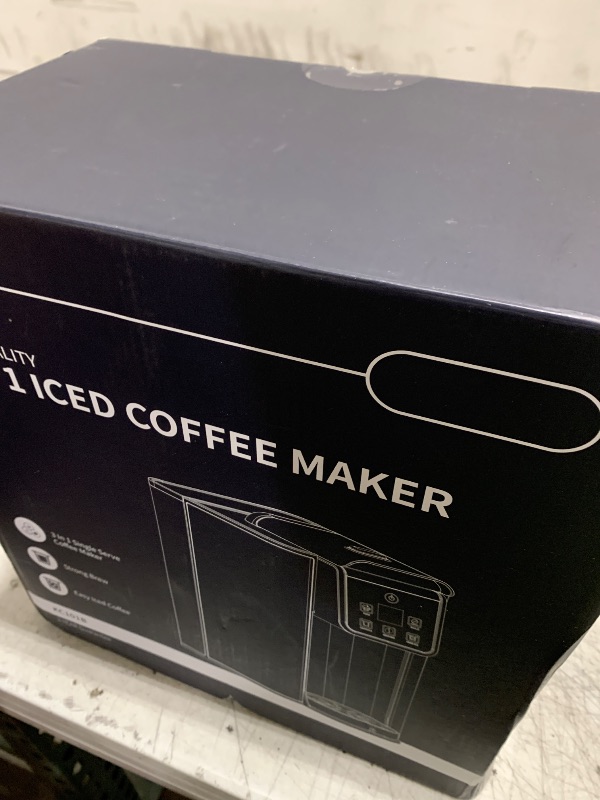 Photo 1 of SHARDOR Single Serve Coffee Maker 2.0, Hot and Iced Coffee Machine for K Cup Pods & Ground Coffee, 6 to 14 oz Brew Sizes, 50 oz Removable Water Tank, Bold Brew Setting, Stainless Steel, Black