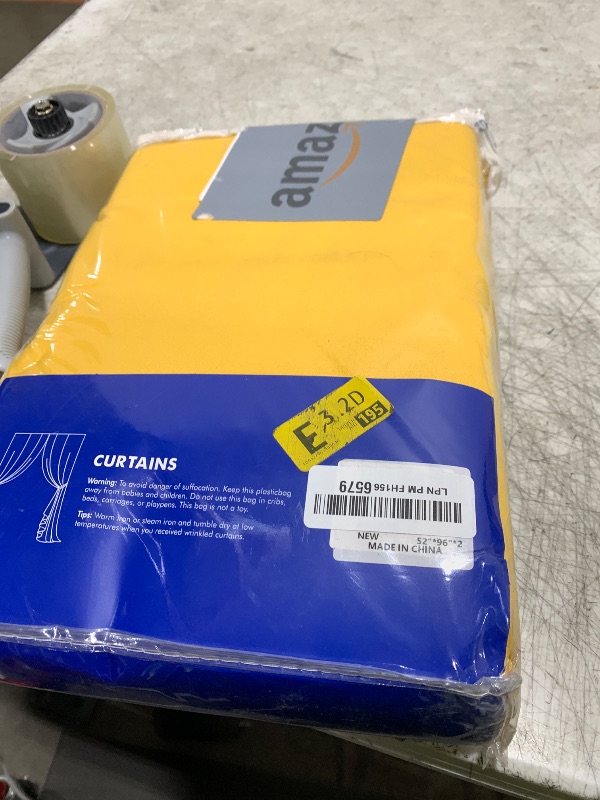 Photo 1 of MIULEE Yellow Back Tab Blackout Curtain 96 Inch Long 2 Panels Set for Bedroom, Rod Pocket/Pinch Pleat Thermal Insulated Living Room Darkening Pleated Light Blocking Floor to Ceiling Drape