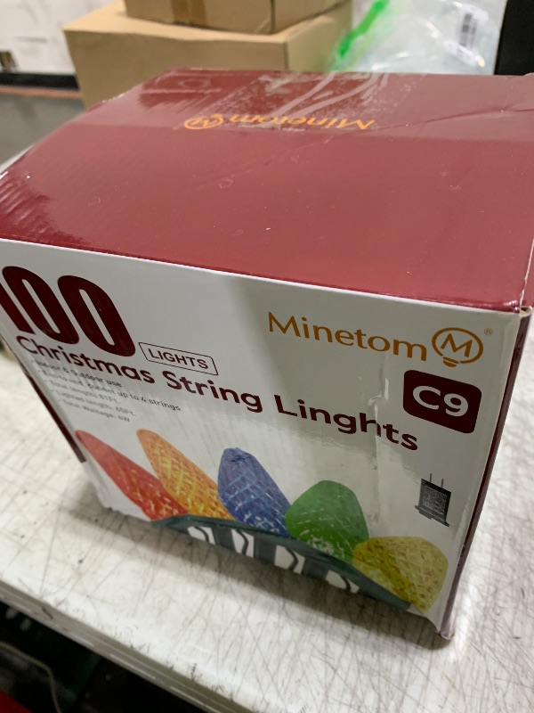 Photo 1 of C9 LED Christmas String Lights - 82ft 100 LED Outdoor String Lights with Timer and 8 Lighting Modes, Plug in Extendable Roofline Lights String for Outside Yard Porch Christmas Holiday Decoration