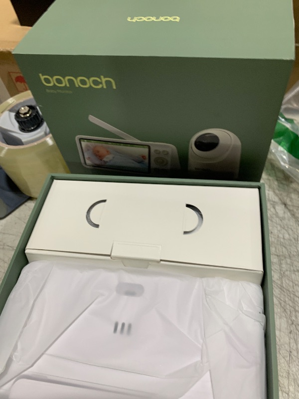 Photo 1 of bonoch 2K Baby Monitor with Camera and Audio, 5.5" Smart No WiFi Video Baby Camera, 240h Battery, 1600ft Long Range, Crying/Motion/Turnover Detect, Hack Proof, Night Vision, White Noise, Shower Gifts