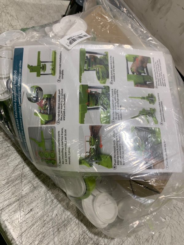 Photo 1 of Happizza Button Maker Machine Multiple-Sizes - Pin Maker Machine 1.25 inch+2.25 inch, Interchangeable Button-models Badge Button Press Machine with 200 Sets 32+58mm Button Maker Supplies&Circle Cutter