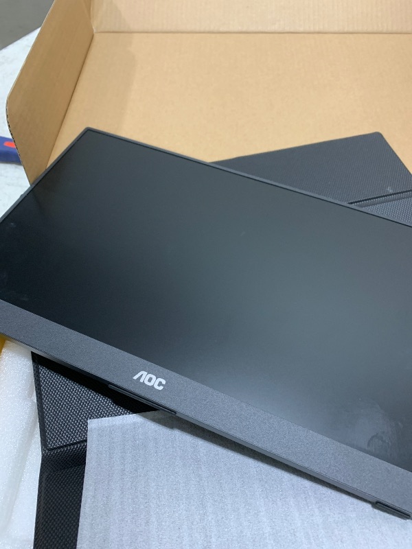 Photo 1 of AOC 16T20 Portable Monitor 15.6" FHD 1080p IPS Display, USB-C Portable Laptop Screen, Mini HDMI, Built-in Speakers, Travel Monitor with Smart Cover, Compatible with Laptops, MacBook, PS5, Xbox