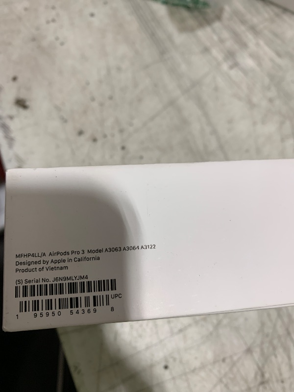 Photo 1 of Apple AirPods Pro 3 Wireless Earbuds, Active Noise Cancellation, Live Translation, Heart Rate Sensing, Hearing Aid Feature, Bluetooth Headphones, Spatial Audio, High-Fidelity Sound, USB-C Charging