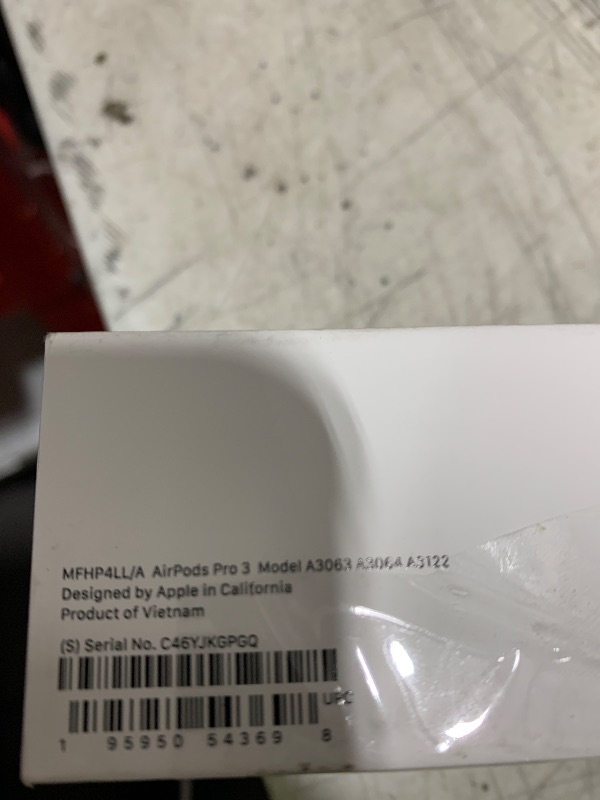 Photo 1 of Apple AirPods Pro 3 Wireless Earbuds, Active Noise Cancellation, Live Translation, Heart Rate Sensing, Hearing Aid Feature, Bluetooth Headphones, Spatial Audio, High-Fidelity Sound, USB-C Charging