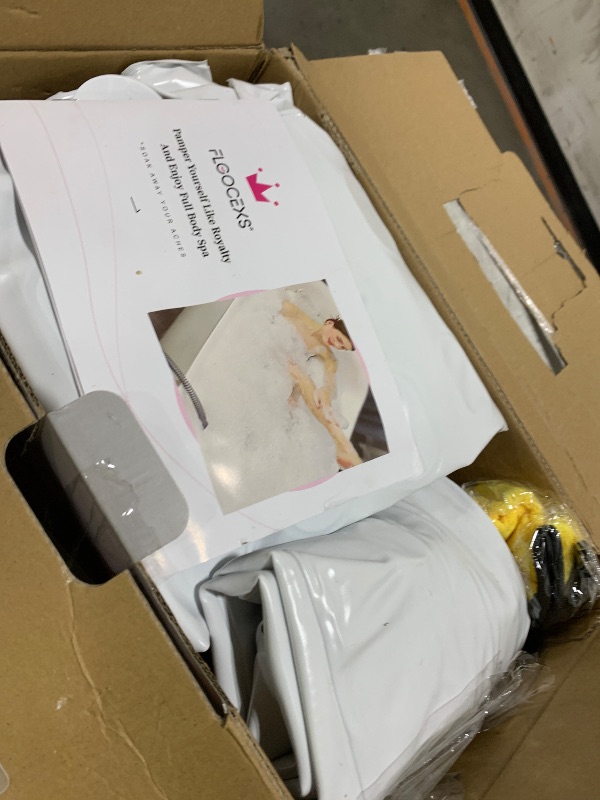 Photo 1 of Portable Spa Bubble Bath Massager,Full Body Waterproof Spa Mat for Bathtub, 6-Speed Bubbles, Remote Control & Non-Slip Suction Cups for Home Relaxation