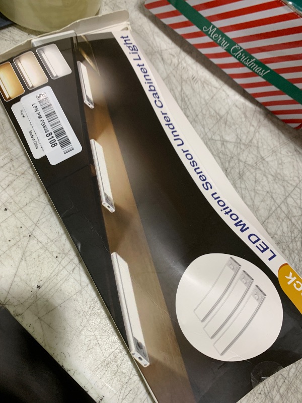 Photo 1 of 10 Inch Under Cabinet Lights, 2200mAh Rechargeable Battery Operated Motion Sensor Lights Indoor, Wireless Dimmable Closet Lights, 3 Color Under Counter Magnetic Night Lights for Kitchen, Stair, 3-Pack