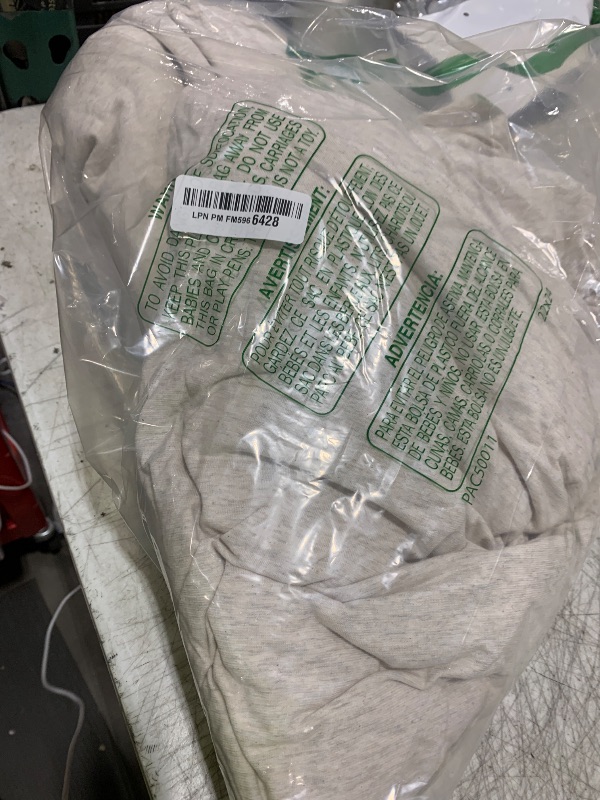 Photo 1 of Amazon Basics 4 Piece Bed Sheets Set, 100% Cotton Jersey, Includes Super Soft, Flat and Fitted Sheets, Pillowcase, Full, Oatmeal, Solid