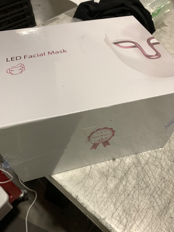 Photo 1 of Auxoliev FSA Eligible LED Face Mask Light Therapy,Red Blue Light Therapy for Face Wrinkles Acne Reduction,Rechargeable Home Beauty LED Mask with 4 Color