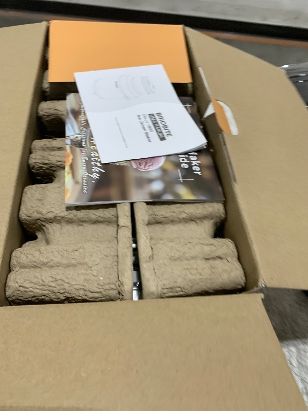 Photo 1 of BRIOBITE 1.1 Quart Ice Cream Maker – Electric Ice Cream Machine for Gelato, Milkshakes & Sorbet,Perfect for 2-3 Servings, Easy to Use & Clean,Silver